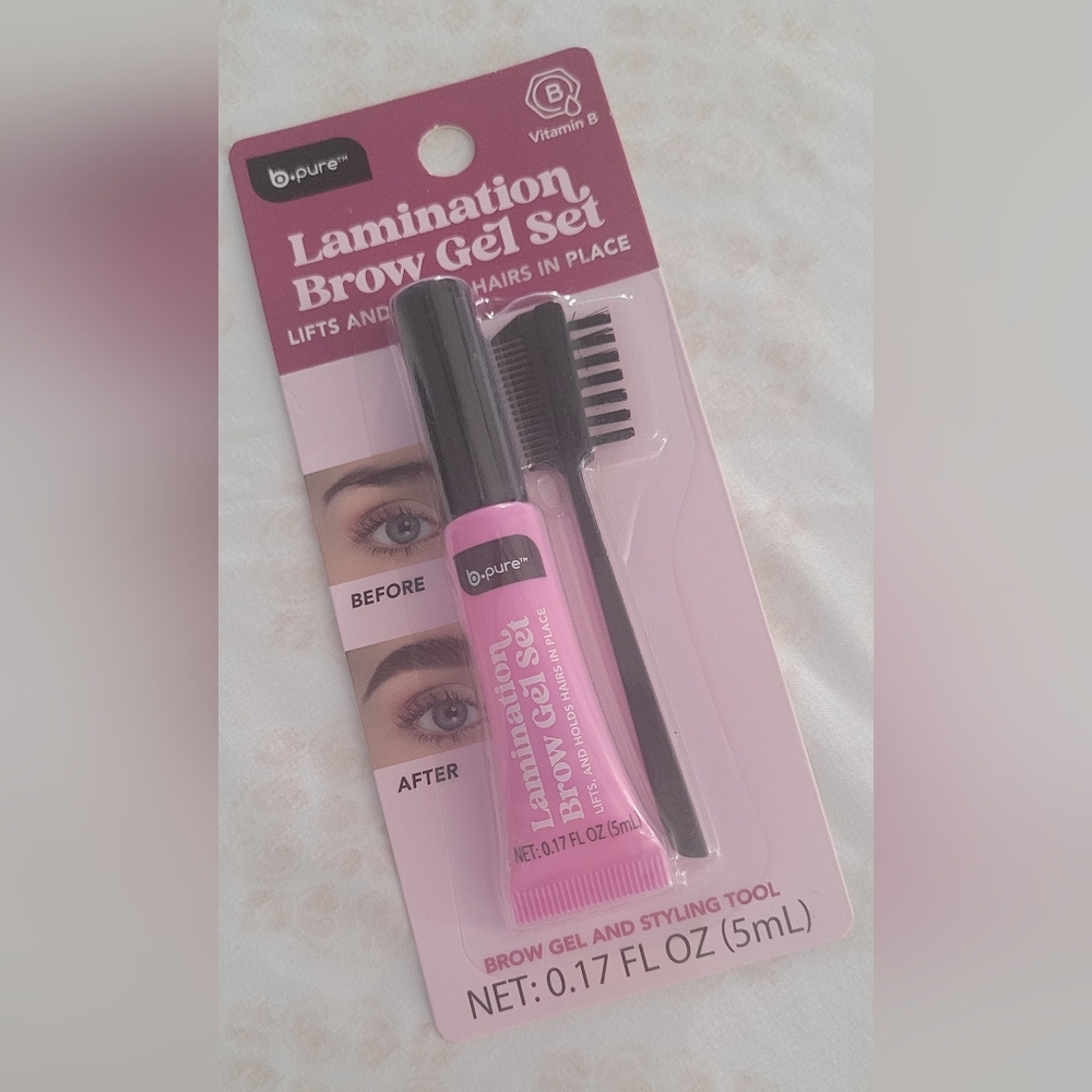 Pink Brow Gel Set with Brush
